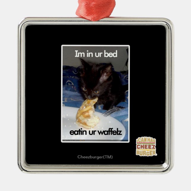 Im in ur bed metal ornament (Front)