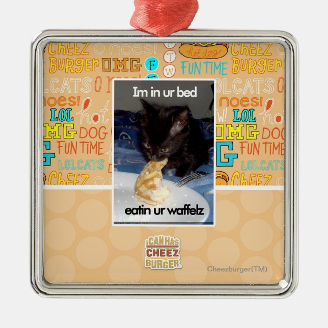 Im in ur bed metal ornament (Front)