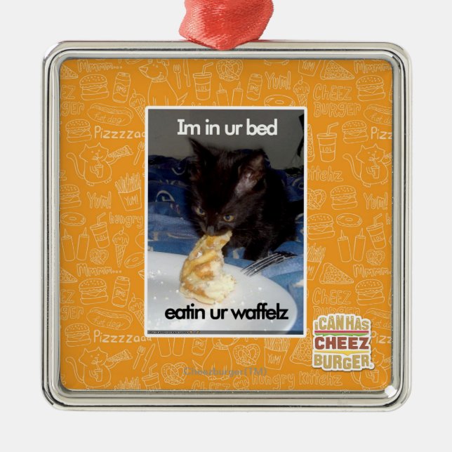Im in ur bed metal ornament (Front)