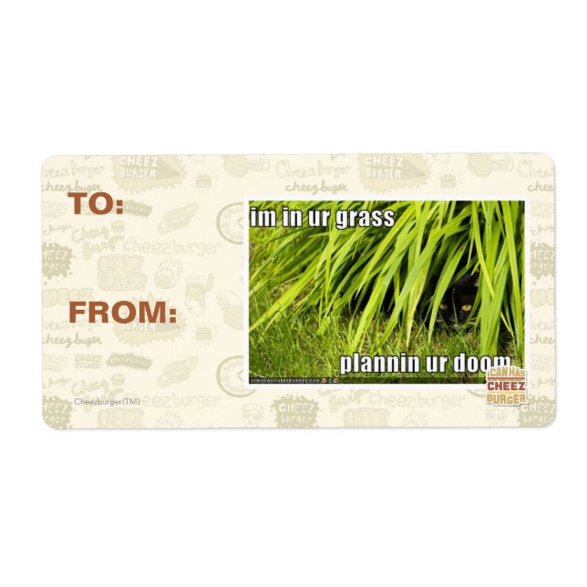 im in ur grass label (Front)