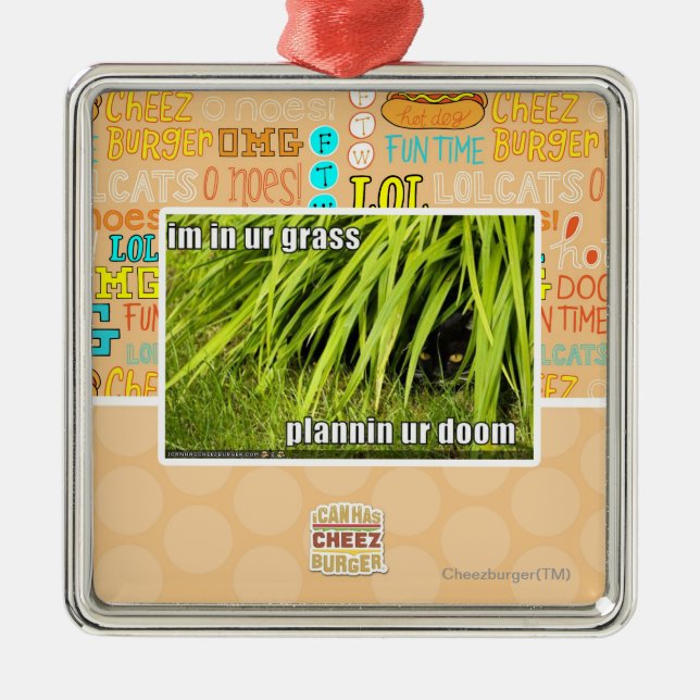 im in ur grass metal ornament (Front)