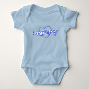 I'm Inspiring in Bold Blue with Heart Baby Bodysuit
