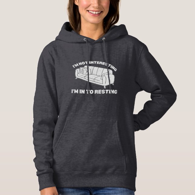 I'm into resting funny introvert sleepy lazy hoodie (Front)