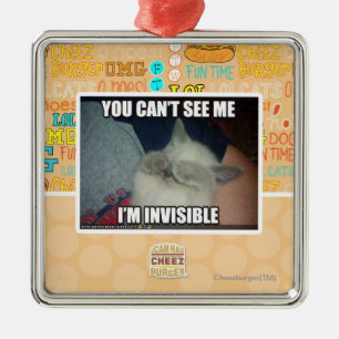 I'm Invisible Metal Ornament