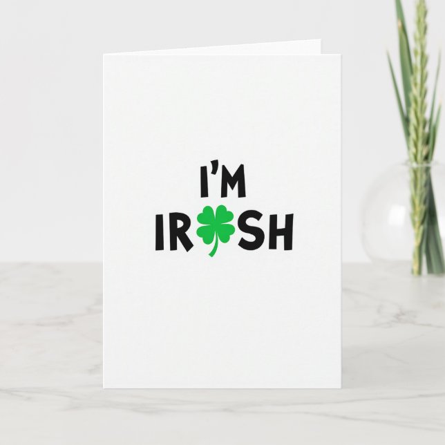 Im Irish Shamrock Pride Card (Front)