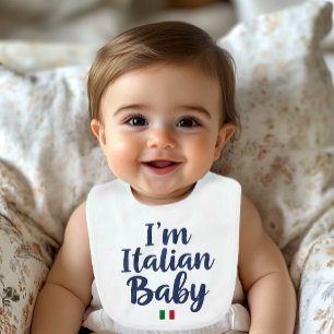 "I'm Italian Baby" Funny Italian Pride Baby Bib