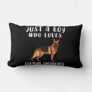 Im Just A Boy Who Loves German Shepherd Lumbar Pillow