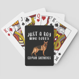 Im Just A Boy Who Loves German Shepherd Poker Cards