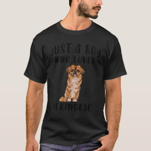 Im Just A Boy Who Loves Pekingese Dog T-Shirt