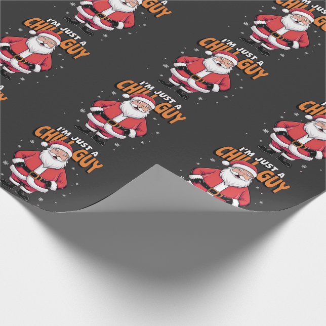 I'm Just a Chill Guy Meme Christmas Funny 2025 Wrapping Paper (Corner)