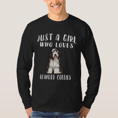 Im Just A Girl Who Loves Bearded Collies Dog T-Shirt