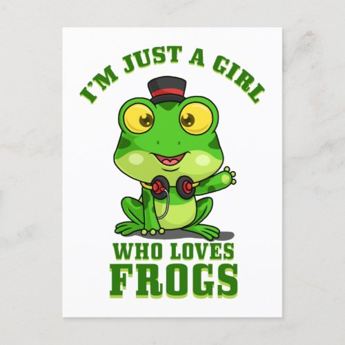 Im Just A Girl Who Loves Frogs Postcard