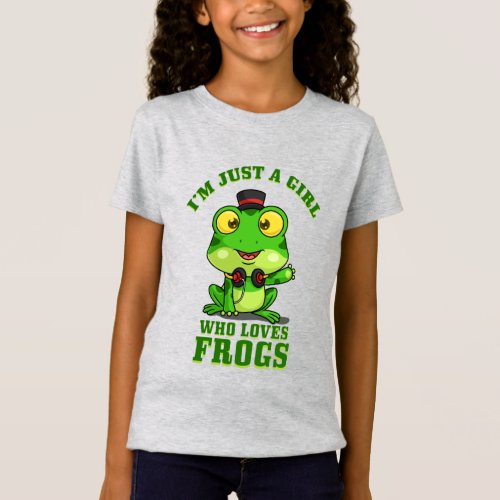 Im Just A Girl Who Loves Frogs T_Shirt