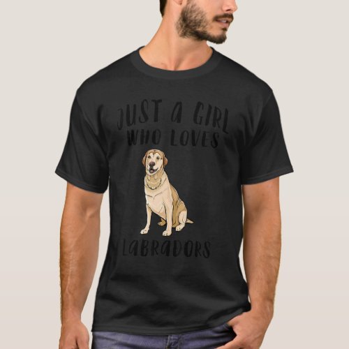 Im Just A Girl Who Loves Labrador Retrievers Dog T_Shirt