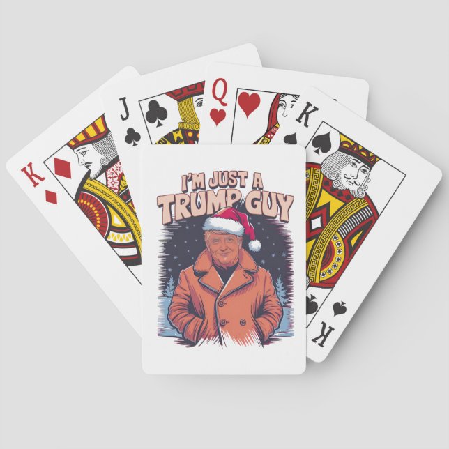 i'm Just a Trump Guy Chill Guy Meme Trump T-Shirt Poker Cards (Back)