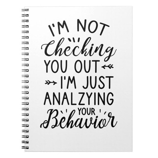 I'm Just Analyzing You Notebook (Front)