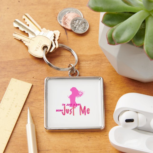 im just girl keychain (Desk)