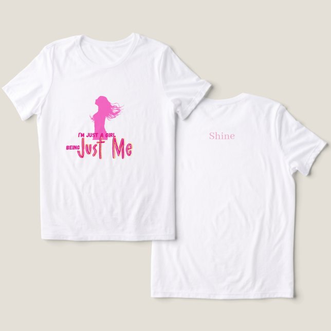 I'm Just Girl Tri-Blend Shirt (Design Front & Back)