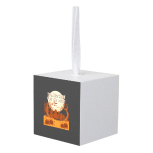 Im Just Here Boos Halloween Kids Silhouette Moon P Cube Ornament