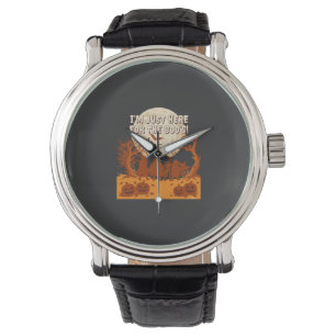 Im Just Here Boos Halloween Kids Silhouette Moon P Watch