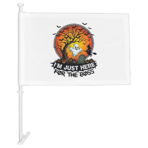 Im Just Here Boss Halloween Ghost Witch Pumpkins_1 Car Flag