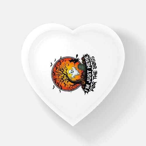 Im Just Here Boss Halloween Ghost Witch Pumpkins_1 Paperweight