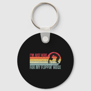 I'm Just Here For My Flippin' Niece Gymnastics Aun Keychain