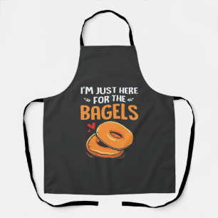 I'm Just Here for the Bagels Jewish Food Apron