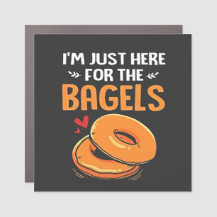 I'm Just Here for the Bagels Jewish Food Car Magnet