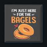 I'm Just Here for the Bagels Jewish Food  Magnet<br><div class="desc">bagel lover humor,  Jewish food joke,  funny Hanukkah 2025,  breakfast joke,  Jewish culture shirt,  lox and bagels joke,  pastrami pun,  foodie Hanukkah gift,  holiday bagel humor,  Hanukkah 2025</div>
