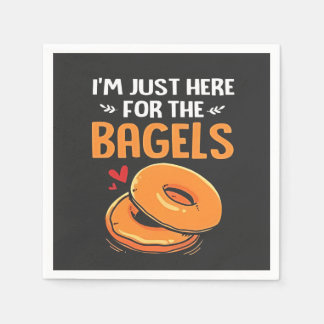 I'm Just Here for the Bagels Jewish Food Napkins