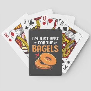 I'm Just Here for the Bagels Jewish Food Poker Cards