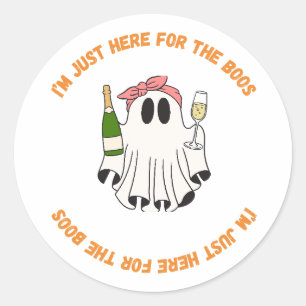 Im Just Here For The Boos Classic Round Sticker