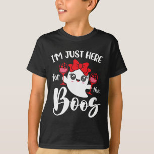 I'm Just Here For The Boos Cute Ghost Funny Women T-Shirt