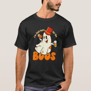 Im Just Here For The Boos Fun Halloween Pumpkin Sc T-Shirt