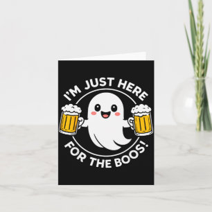 I'm Just Here For The Boos Funny Halloween Ghost M Card