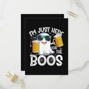 I'm Just Here for The Boos Funny Halloween Invitation Postcard