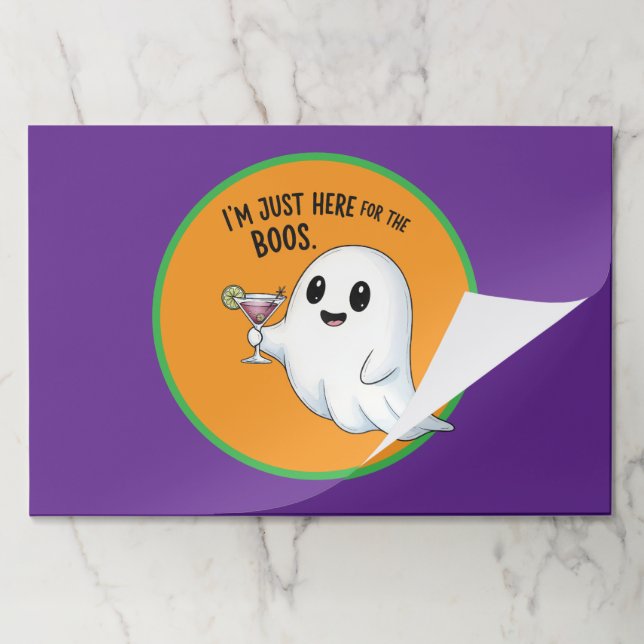 I'm Just Here for the Boos Halloween Paper Mat (Folded)