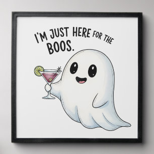  I'm Just Here for the Boos Halloween Peel And Stick Photo Tile