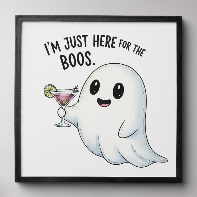  I'm Just Here for the Boos Halloween Peel And Stick Photo Tile (Front Set)