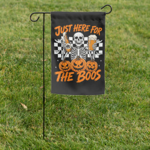 I'm Just Here for The Boos Halloween Skeleton Garden Flag