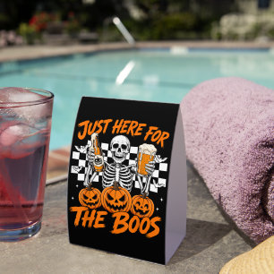 I'm Just Here for The Boos Halloween Skeleton Paper Table Tent