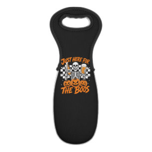 I'm Just Here for The Boos Halloween Skeleton Wine Bag