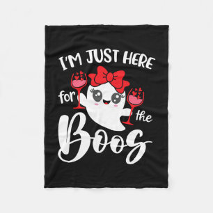 I'm Just Here For The Boos Halloween Women Ghost C Fleece Blanket