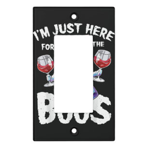 I'm Just Here For The Boos Halloween Women Ghost C Light Switch Cover