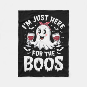 I'm Just Here For The Boos Halloween Women Ghost G Fleece Blanket