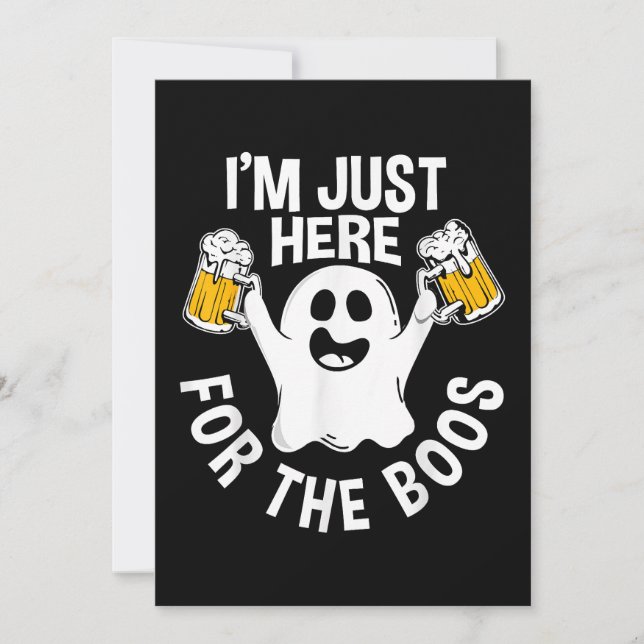  I'm Just Here For The Boos  Invitation (Front)