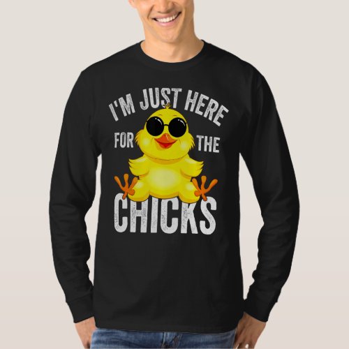 Im Just Here For The Chicks Easter For Toddler Bo T_Shirt