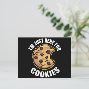 I'm Just Here For The Cookies Funny Christmas Holiday Postcard
