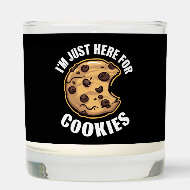 I'm Just Here For The Cookies Funny Christmas Scented Candle (Front)